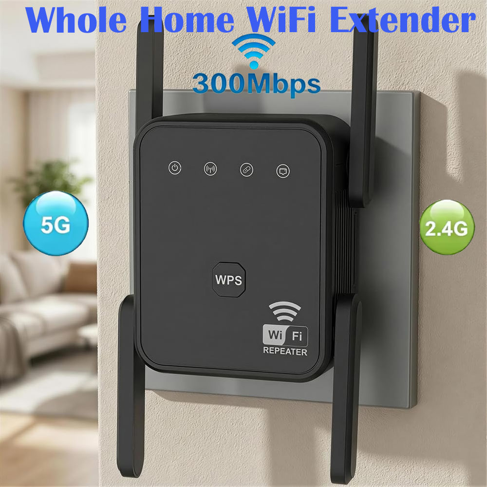 Home Security Services - 2026년형 새로운 와이파이 리피터 300Mbps 2.4GHz