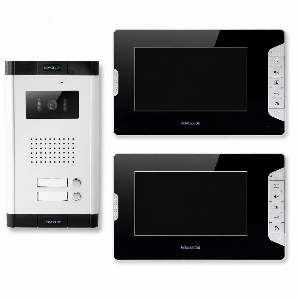 Home Security Video - 4선식 2가족용 비디오 도어폰 인터콤 시스템