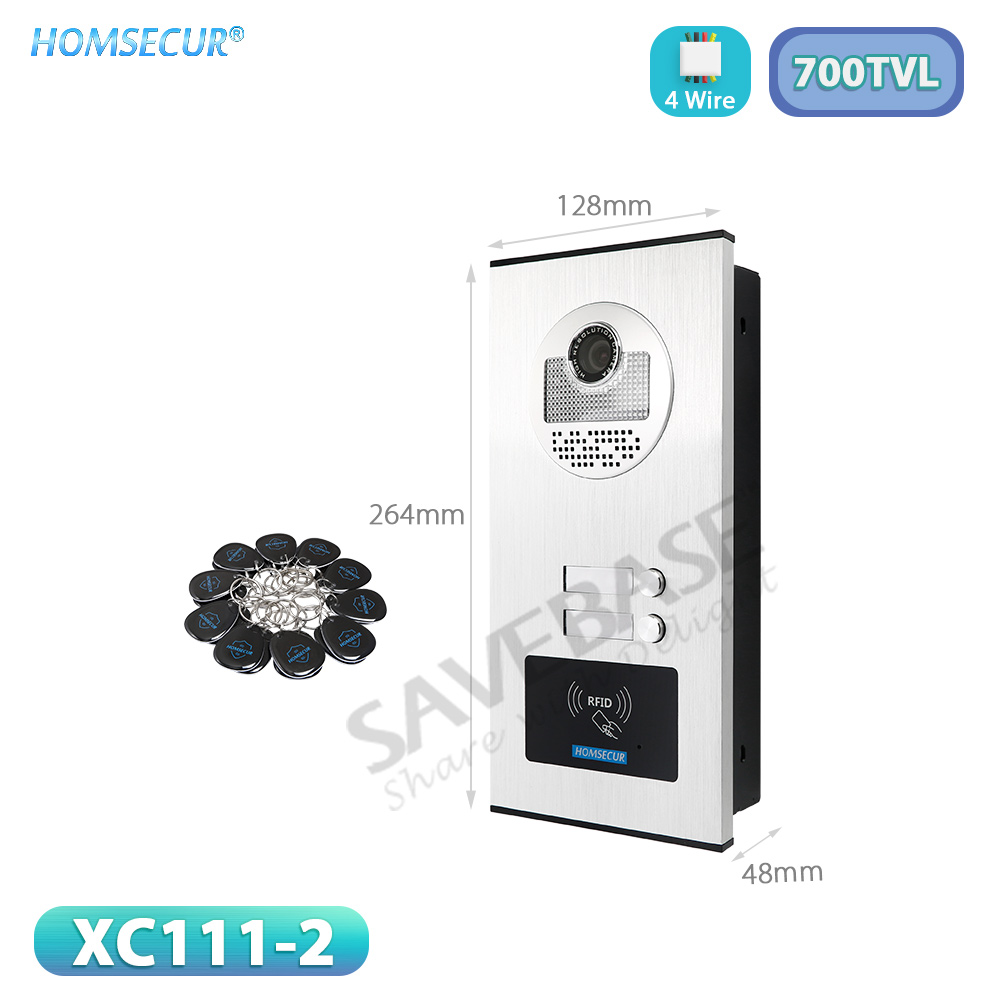 Home Security Key Fob - XC111-2 플러시 마운트 야외 초인종 카메라