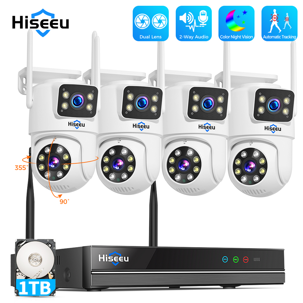 Home Security Panel - 하이시루 6MP WiFi 듀얼 렌즈 카메라