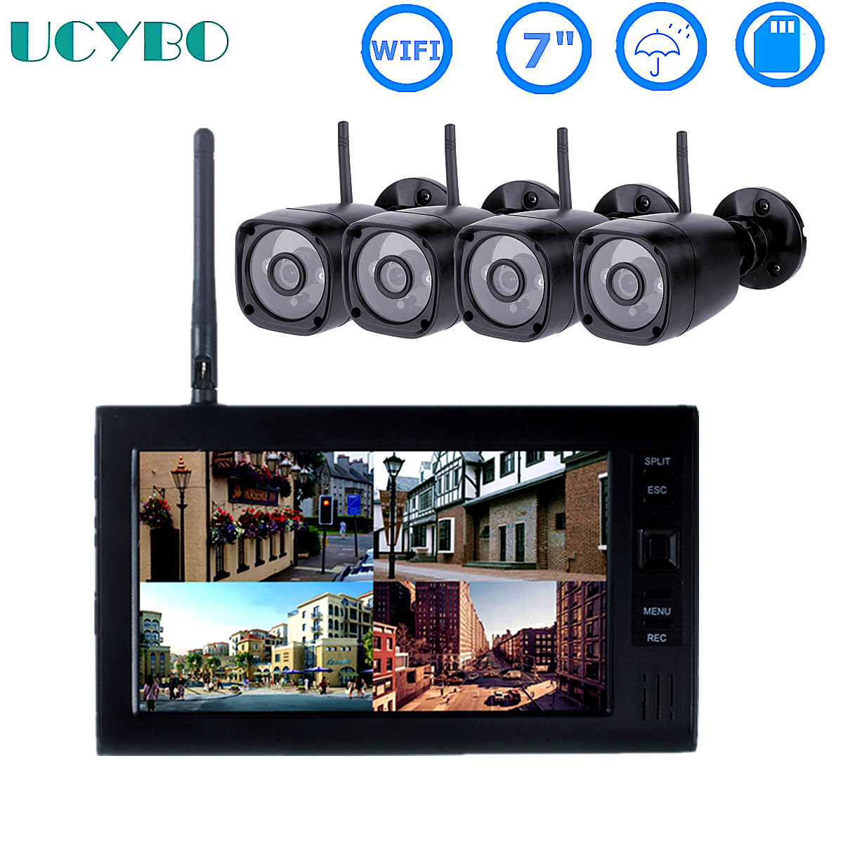 Home Security Video - LCD CCTV 보안 시스템 와이파이 무선