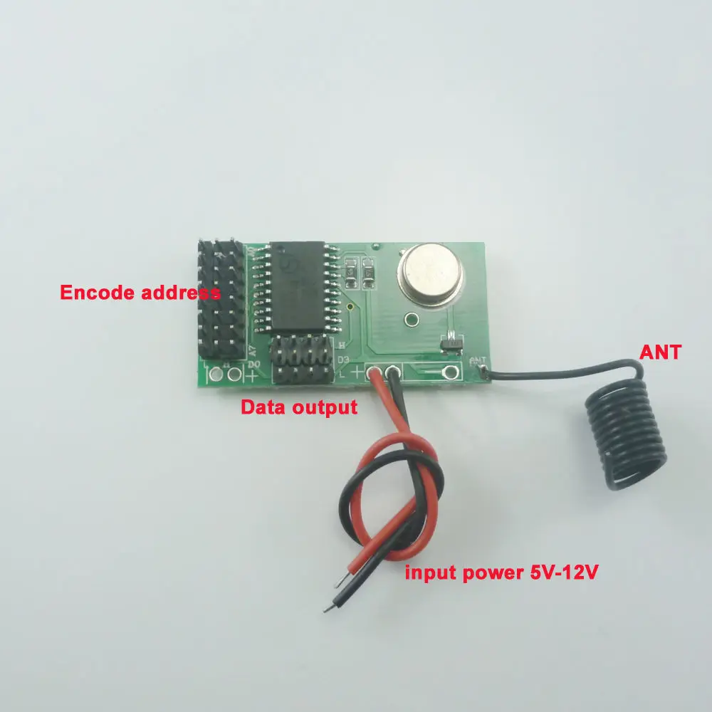 Home Security Key Fob - DC 5V 12V 4채널 433Mhz ASK