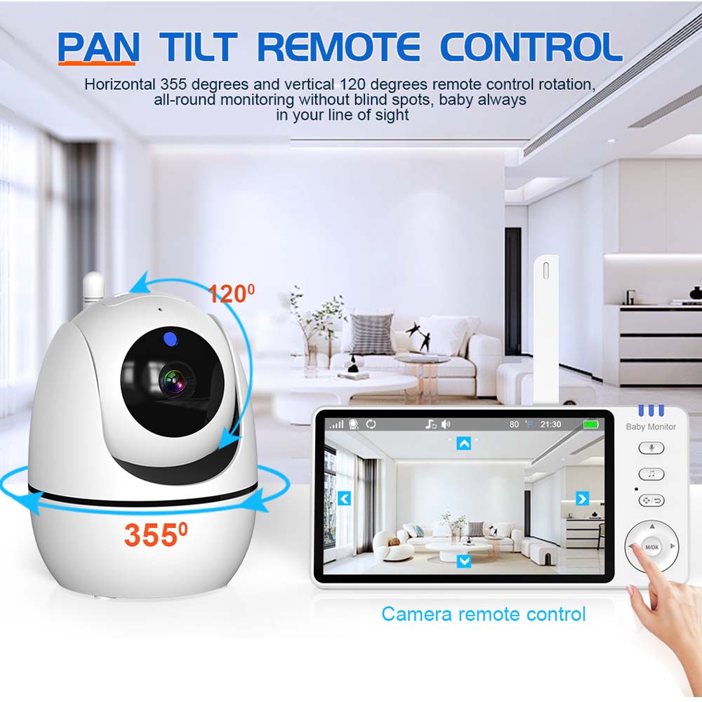 5 인치 비디오 베이비 모니터, 실내 무선 양방향 오디 - Home Security Video 리뷰 및 가격