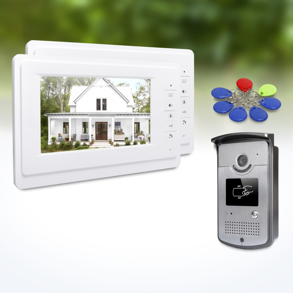1개의 실외 카메라, 2개의 실내 모니터, 7인치 비디 - Home Security Video 리뷰 및 가격