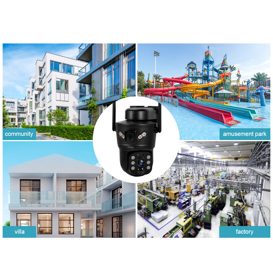 KERUI 6MP WIFI 4G 태양광 카메라 듀얼 렌 - Home Security Video 리뷰 및 가격