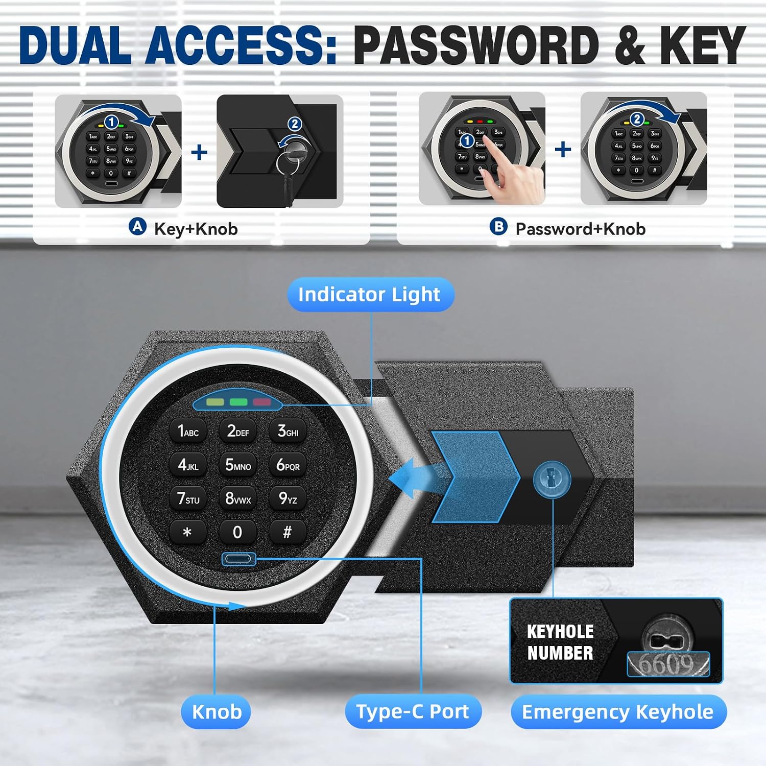 내화성 가정용 금고 - 스틸 디지털 콤비네이션 잠금장치 - Home Security Key Box 리뷰 및 가격