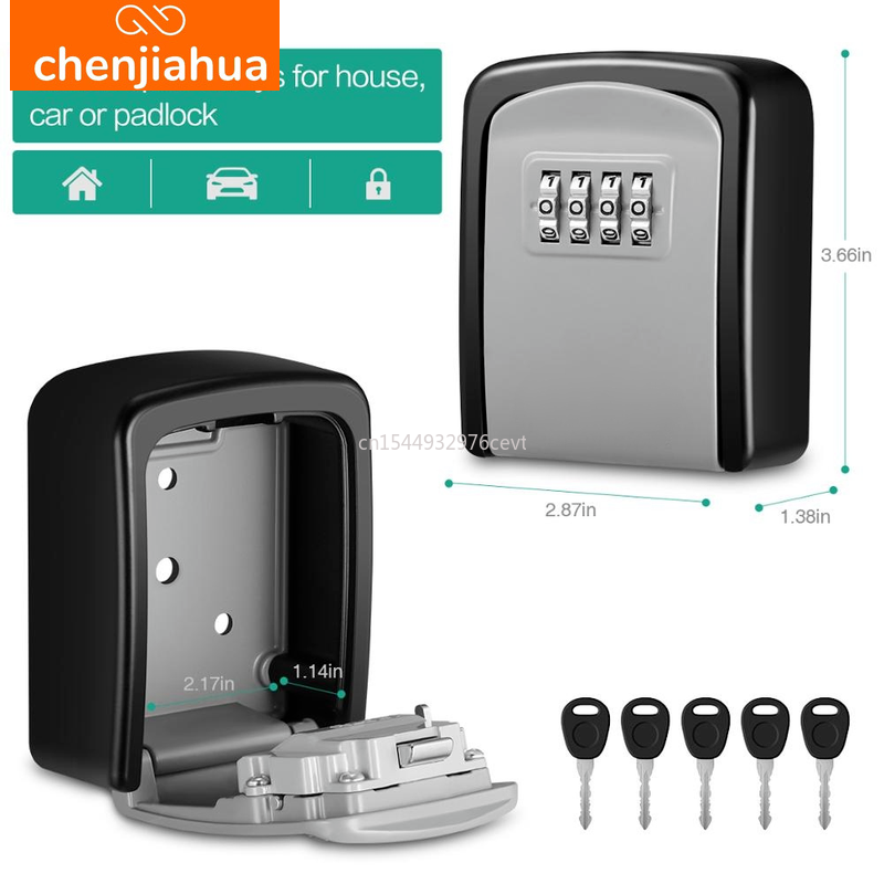 벽걸이 형 키 보관 비밀 상자 주최자 4 자리 조합 암 - Home Security Key Box 리뷰 및 가격