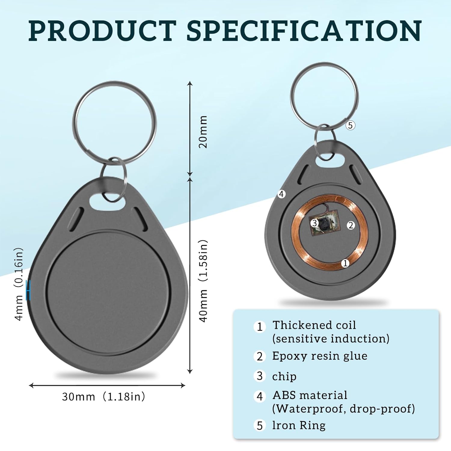 100P NFC 스마트 키 태그 카드, RFID 키체인 - Home Security Key Fob 리뷰 및 가격