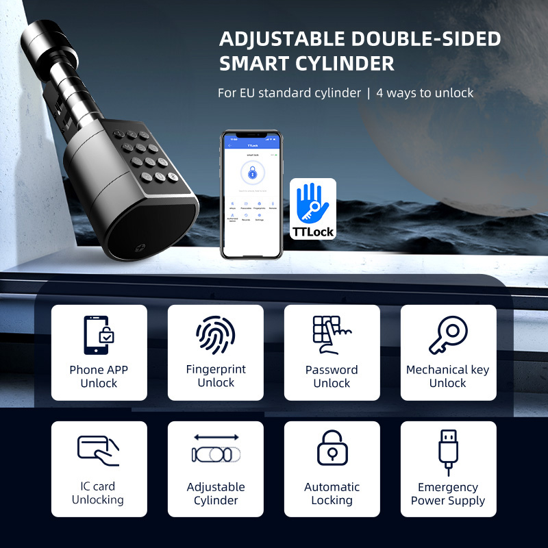 스마트 유로 원통형 도어락 ttlock 앱 키리스 보안 - Home Security Services 리뷰 및 가격