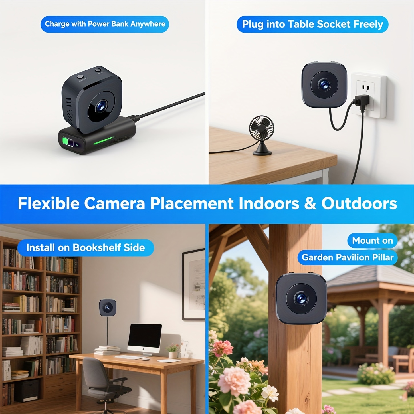 1080P HD 미니 WiFi 카메라 실내 안전 보안  - Home Security Panel 리뷰 및 가격