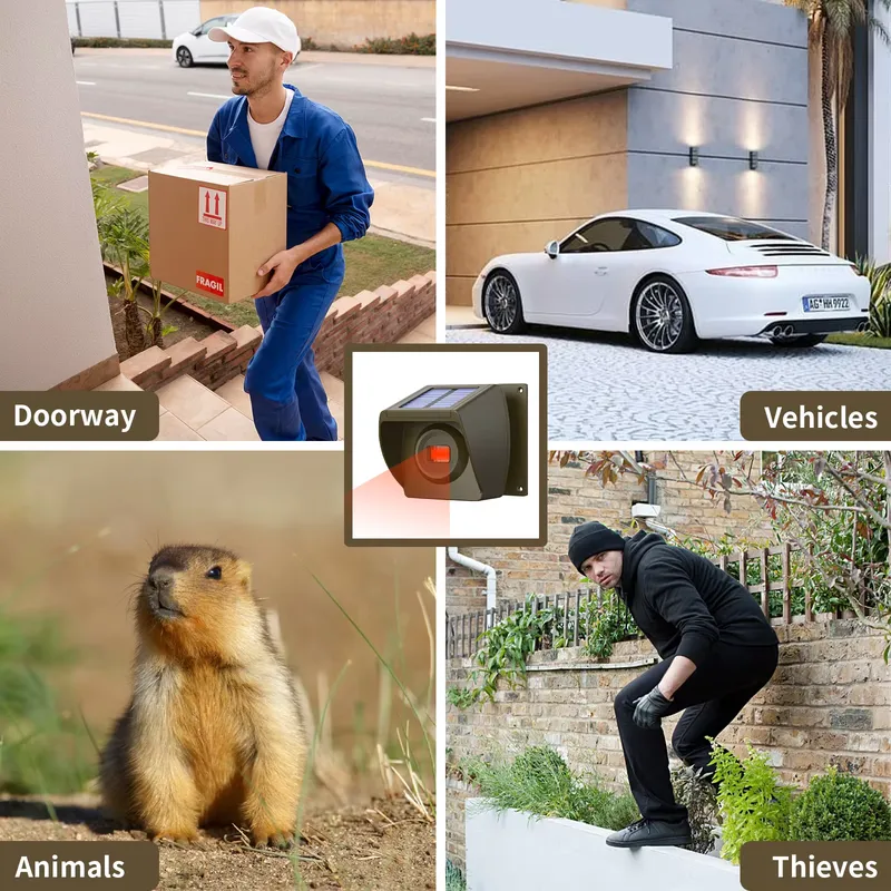 야외용 태양광 무선 차도 경보 시스템(PIR 모션 센서 - Home Security Systems 리뷰 및 가격