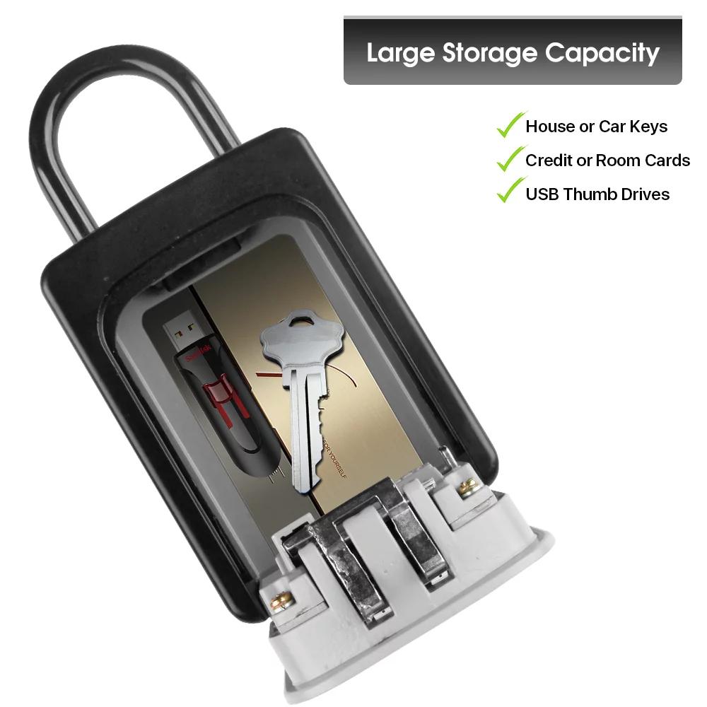 가정용 벽걸이 키 보관함, 휴대용 키 잠금 상자, 4  - Home Security Key Box 리뷰 및 가격