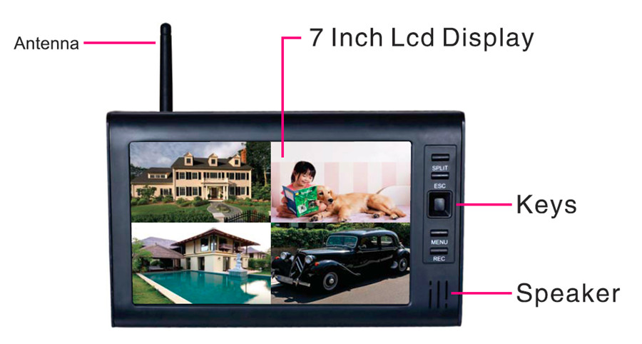 LCD CCTV 보안 시스템 와이파이 무선 카메라 비디 - Home Security Video 리뷰 및 가격