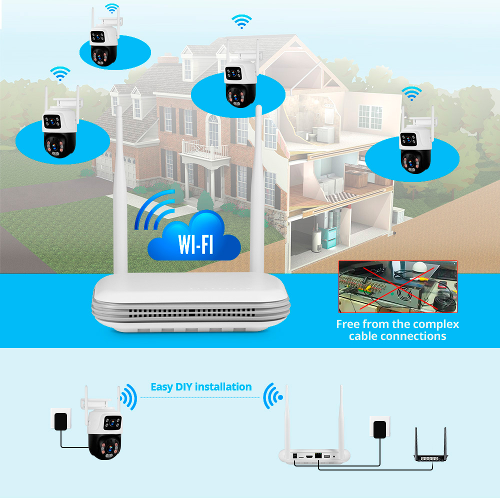 KERUI 야외 풀 HD 보안 와이파이 IP 카메라,  - Home Security Panel 리뷰 및 가격