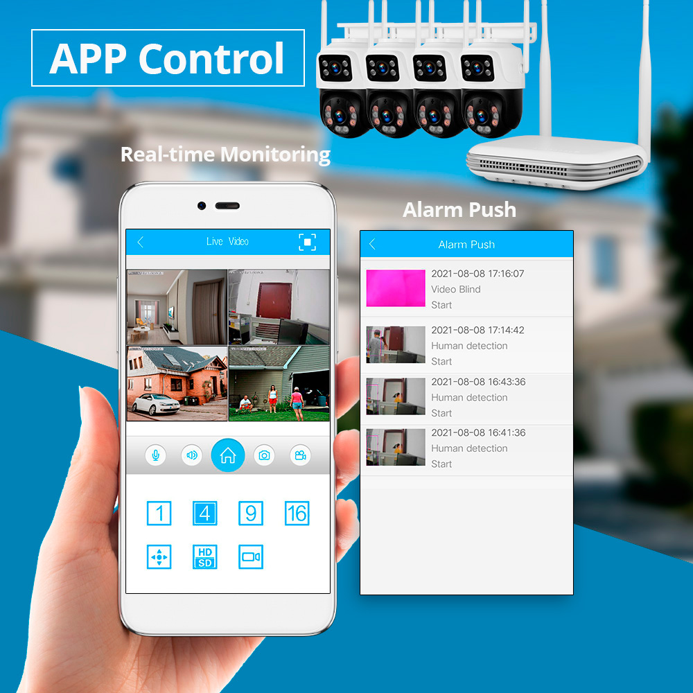 KERUI 야외 풀 HD 보안 와이파이 IP 카메라,  - Home Security Panel 리뷰 및 가격